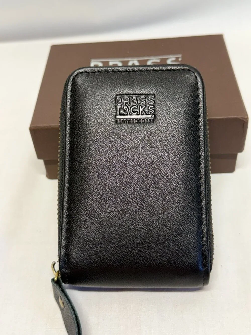 Brass Tacks Leathercraft Men's Cardholder Wallet Holds 12 cards